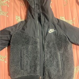 Nike Kids Charcoal Fleece-Lined Jacket